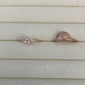 New without tags two rose gold Pura Vida rings Size 6